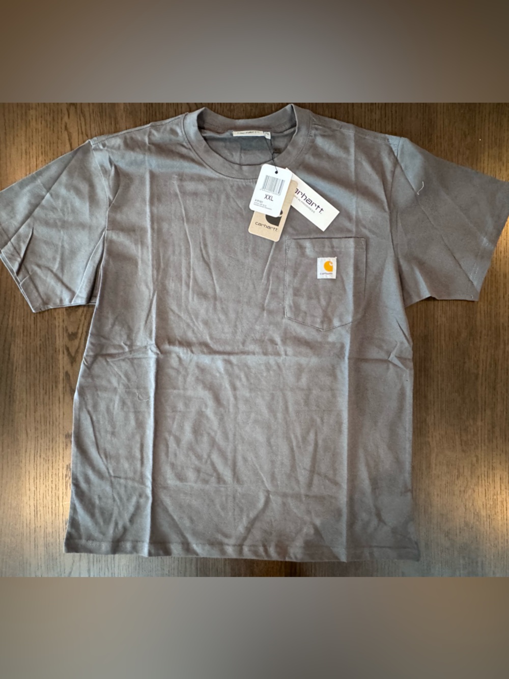 Brand new kids XXL Carhartt Pocket Tee in Taupe Gray